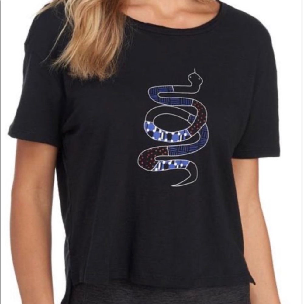 Nanette Lepore Box Fit Snake Short Sleeve Tee